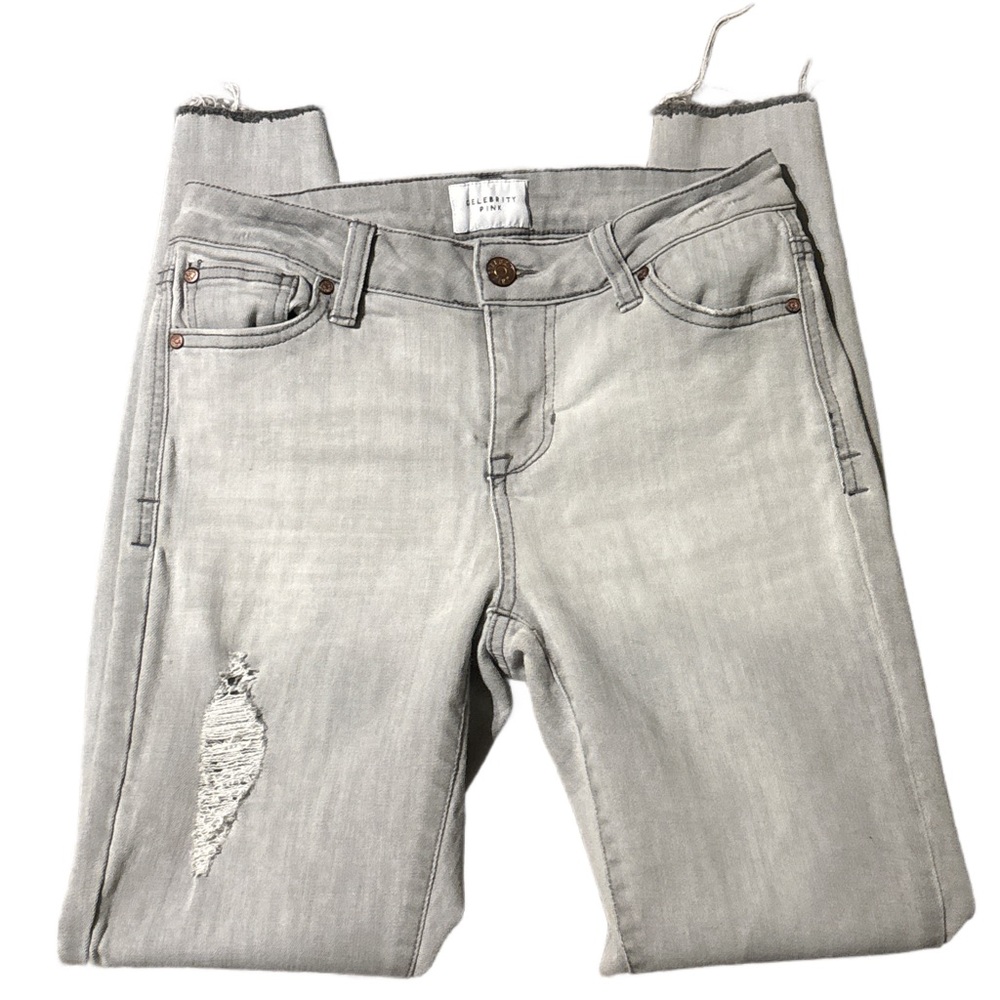 Mid-rise Distressed Skinny Jeans | Ankle Length | Size 5